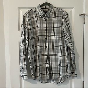 Gray plaid dress shirt